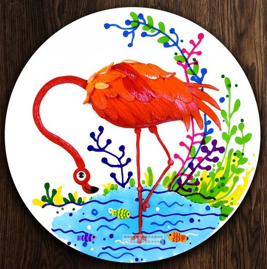 《湿地里来了一位神秘客人》轻粘土/火烈鸟【自动发货：下单后，点击手机短信中收到的链接，即可获取文件下载的链接；如有任何问题，可添加客服微信hm33268获得帮助】
 商品图0