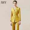 IWY/高端黄色职业装女薄款时尚气质公务员面试正装工作服小西装套装OL203147C1+203147P3 商品缩略图2