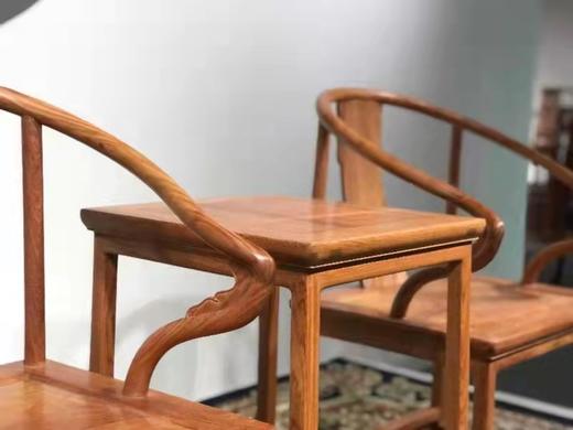 红桥红  家具严选  缅甸花梨（大果紫檀）  【经眼录 马蹄腿C背圈椅 三件套】 商品图2