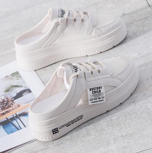 【服饰鞋包】春夏秋季包头半托一脚蹬小白鞋 商品图6