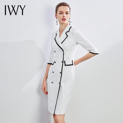 IWY/正装西装职业连衣裙白色工装职业装气质女神范高端售楼部工作服Q527 商品图2