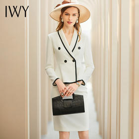 IWY/高端气质小香风西装套装女职业套裙薄款小西装外套女休闲正装CS1202