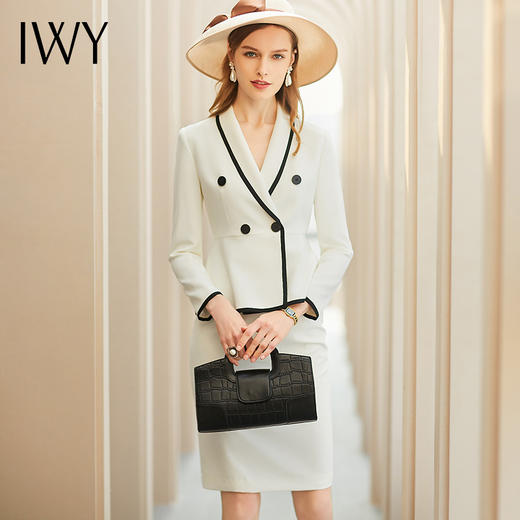 IWY/高端气质小香风西装套装女职业套裙薄款小西装外套女休闲正装CS1202 商品图0