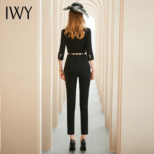 IWY/黑白拼色显瘦西装套装女小香风职业装气质女神范高端商务装C1193+P433-B 商品图3