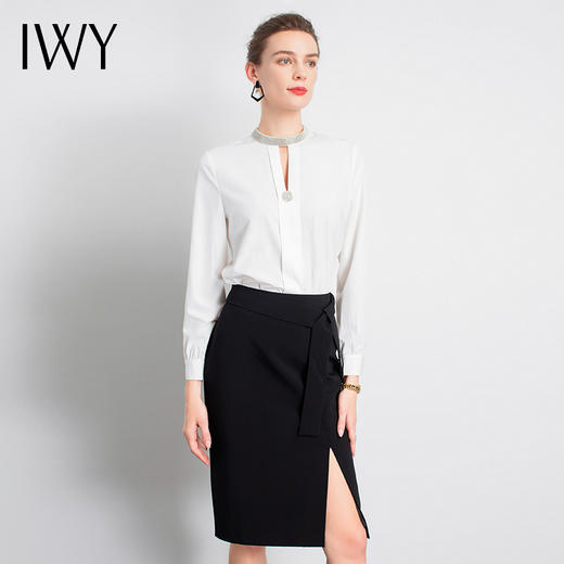 IWY/白色衬衫裙职业装气质名媛时装款高级小套装成熟ol经理服时装
B11234-W+S0486(ASC) 商品图1