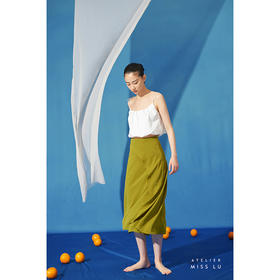 【青莓甜酒】少女感斜裁拼接层次律动显瘦高腰半裙/000103