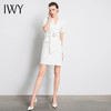 IWY/白色短袖职业连衣裙气质设计感经理工作服时尚轻熟管理层显白Q11212 商品缩略图2