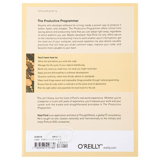 【中商原版】卓有成效的程序员 英文原版 The Productive Programmer Neal Ford 商品图1