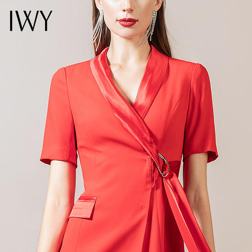 IWY/红色高端名媛职业装女ol通勤修身连衣裙时尚正装会场工作服
57Q1 商品图4