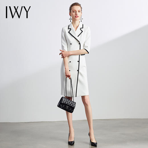 IWY/正装西装职业连衣裙白色工装职业装气质女神范高端售楼部工作服Q527 商品图4