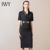 IWY/黑色连衣裙职业女裙设计感干练时尚休闲包裙商务装女西服45Q1 商品缩略图1