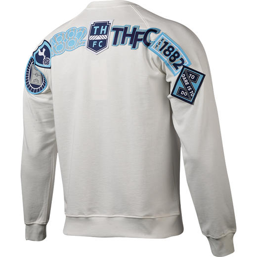 正品托特纳姆热刺球迷版徽章印花白色棉运动足球卫衣THFCWY04 商品图2