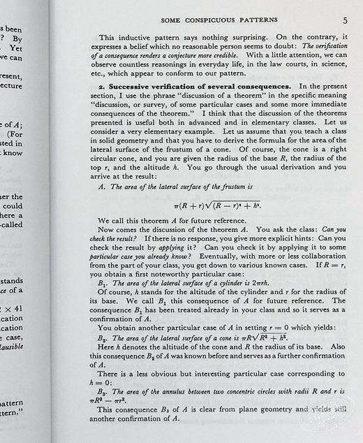 预售 【中商原版】数学与猜想 卷二 合情推理模式 英文原版 Mathematics and Plausible Reasoning 波利亚 G Polya 商品图5