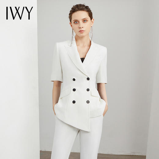 IWY/白色西装西裤半裙气质套装职业团装商务装CPS11224（不含腰带） 商品图1