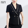 IWY/黑色职业裤套装女冷淡风女装ol干练风格西装套减龄办公室正装C1186+P1186 商品缩略图4