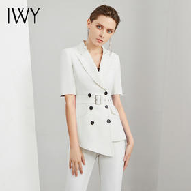IWY/白色西装西裤半裙气质套装职业团装商务装CPS11224（不含腰带）