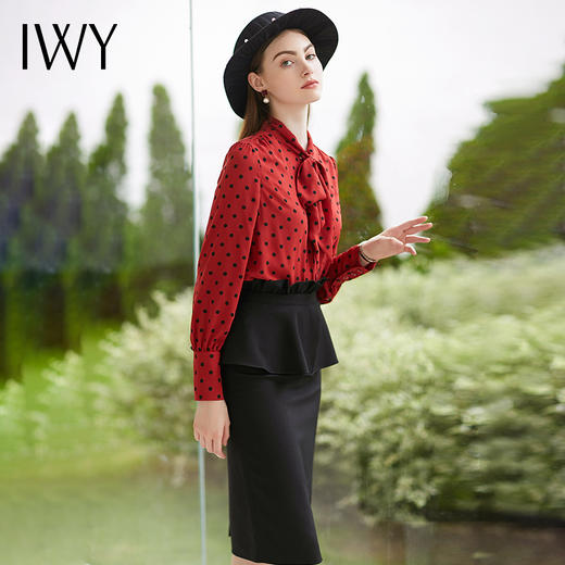 IWY/黑色半裙职业女裙行政制服休闲装名媛风干练气质西装裙ol显瘦S668 商品图3