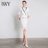 IWY/直播福利款 白色连衣裙职业裙装ol白领高定礼仪服西装款面试休闲气质Q11229 商品缩略图2
