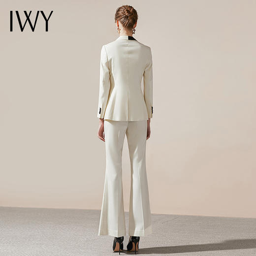 IWY/西装套装时尚气质女神范工作服西服韩版商务职业装白色面试正装OL203143C1+203143P3 商品图3