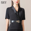 IWY/黑色连衣裙职业女裙设计感干练时尚休闲包裙商务装女西服45Q1 商品缩略图4