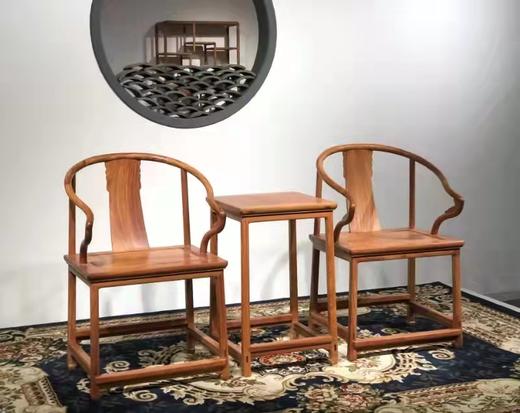 红桥红  家具严选  缅甸花梨（大果紫檀）  【经眼录 马蹄腿C背圈椅 三件套】 商品图1