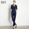 IWY/藏青短袖西装职业装女ol主持人气质时尚成套高雅高端工装名媛C11237+P11237 商品缩略图2