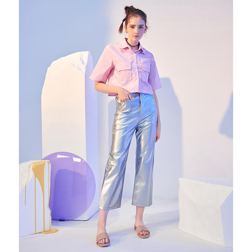 Safiya索菲娅方格铆钉平底拖鞋女2021夏季时尚外穿拖SF12110021 商品图2