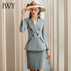 IWY/灰色气质职业装套裙高端售楼部工作服正装通勤西装套装女韩版C1121+PS767 商品缩略图1