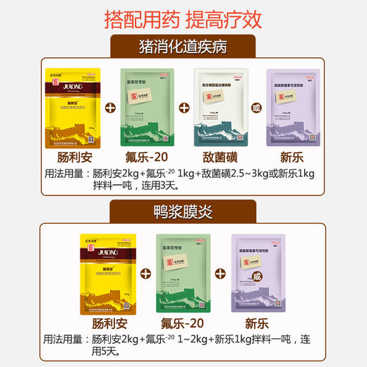 【肠利安】巨龙动保肠利安硫酸黏菌素预混剂畜禽腹泻杀菌作用强无耐药性100g/500g 商品图3