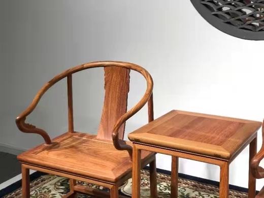 红桥红  家具严选  缅甸花梨（大果紫檀）  【经眼录 马蹄腿C背圈椅 三件套】 商品图3