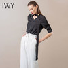 IWY/黑色衬衫白色裤子西装职业套装女个性初高端办公室时尚202147B1+P2 商品缩略图1