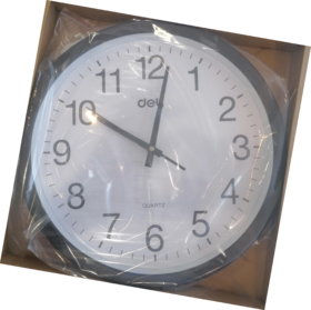 得力9006挂钟(黑)(只)37CM（14.5寸）