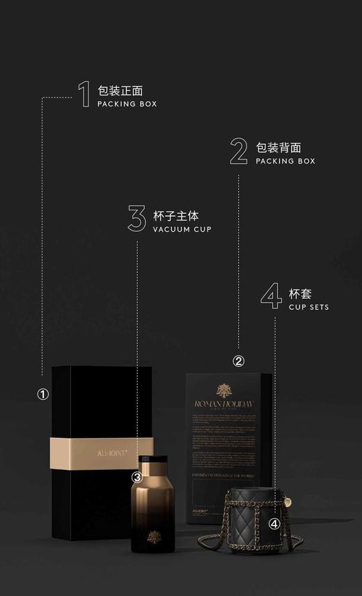 ALL-JOINT优仅罗马假日小香风水杯皮套链条包520送礼316内胆礼盒【ALL-JOINT】 商品图2