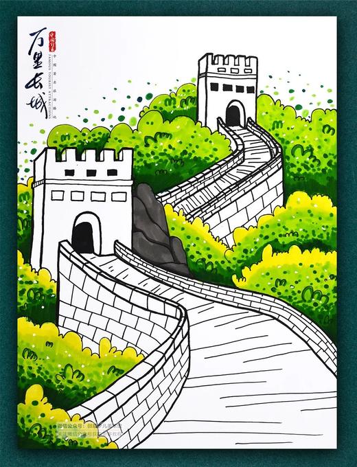 《中国印象之“万里长城”》线描/非遗【自动发货：下单后，点击手机短信中收到的链接，即可获取文件下载的链接；如有任何问题，可添加客服微信hm33268获得帮助】
 商品图0