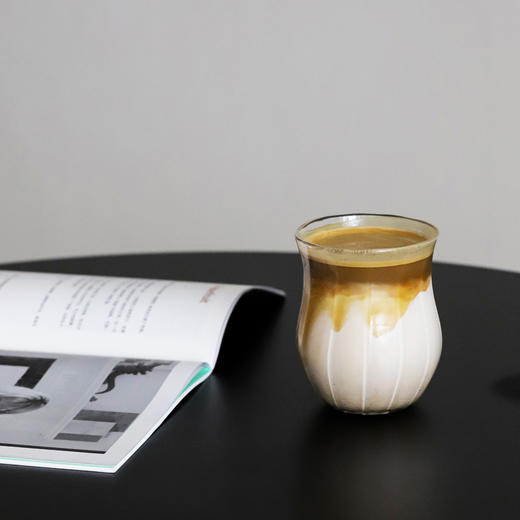 日本 河上智美 棱线 手握杯 片口 透明玻璃器 商品图1