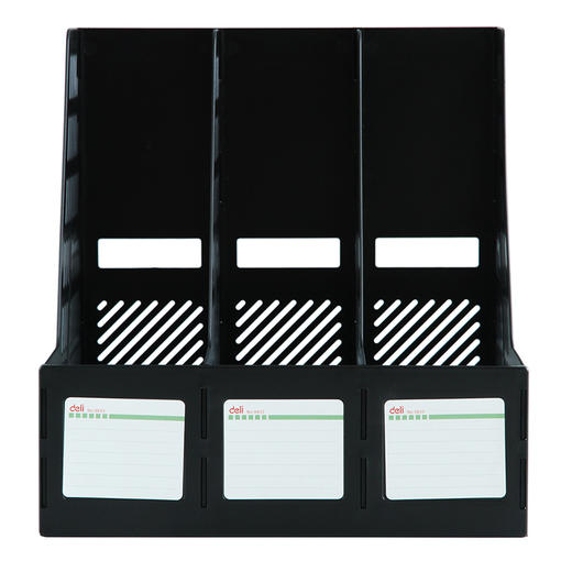 得力9833三联文件框(黑)(只) 商品图0