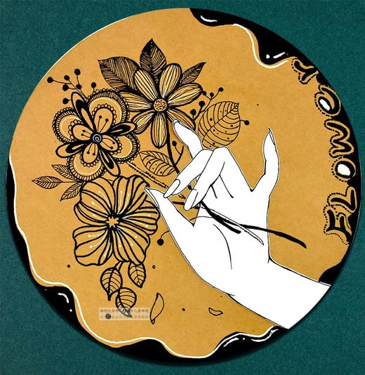 《赠人玫瑰，手有余香》线描【自动发货：下单后，点击手机短信中收到的链接，即可获取文件下载的链接；如有任何问题，可添加客服微信hm33268获得帮助】
 商品图0