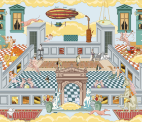 The Insane Artists  博物馆之夜 NO.8615 /C 涤纶柔丝