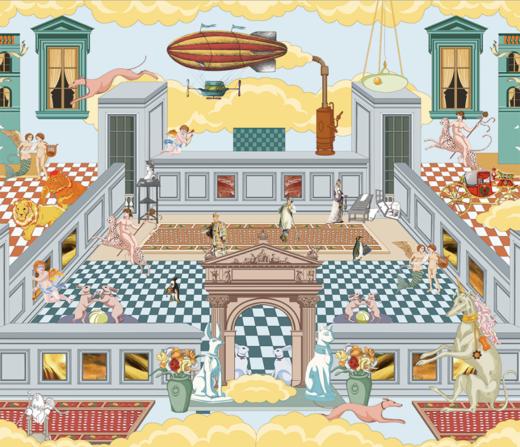 The Insane Artists  博物馆之夜 NO.8615 /C 涤纶柔丝 商品图0