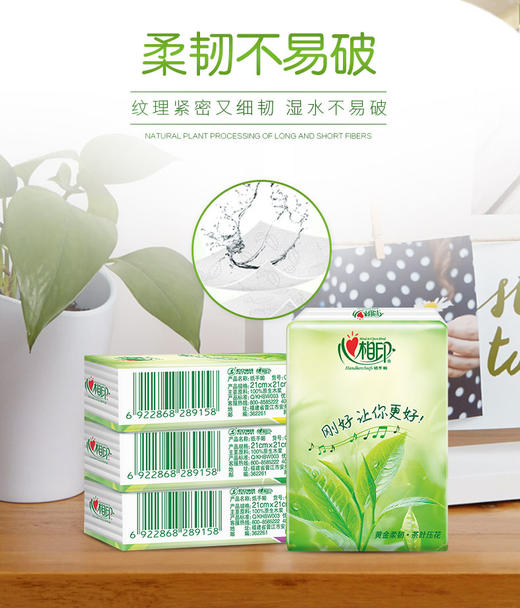 心相印手帕纸茶语4层12包/条   C1710  1条 商品图2