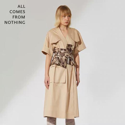 围裹式棉质连衣裙 商品图3