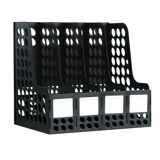 得力9834四联文件框(黑)(只) 商品图1