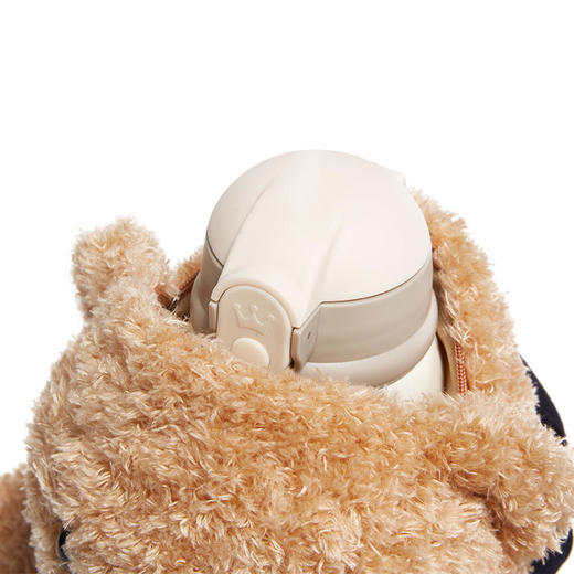 ALL-JOINT优仅大容量儿童公仔熊斜挎保温杯可爱水杯带吸管杯子带杯套 商品图5