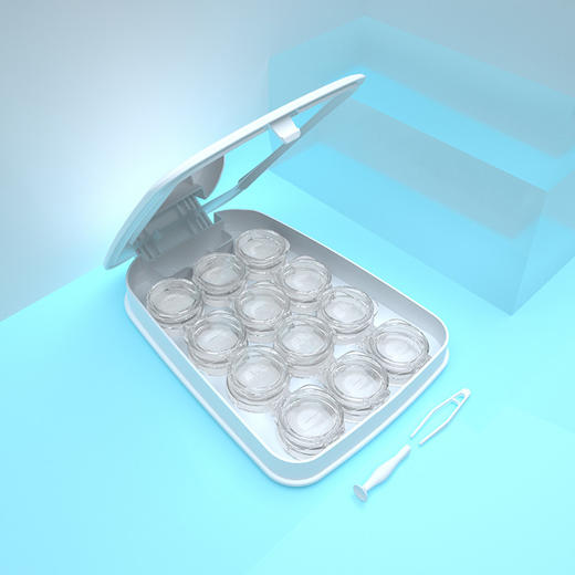 「星选周边」3N抗菌收纳盒 美瞳伴侣盒双联盒（6副装） 商品图1