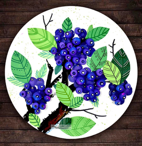 《植物中的“蓝精灵”》蓝莓低幼轻黏土手工【自动发货：下单后，点击手机短信中收到的链接，即可获取文件下载的链接；如有任何问题，可添加客服微信hm33268获得帮助】
