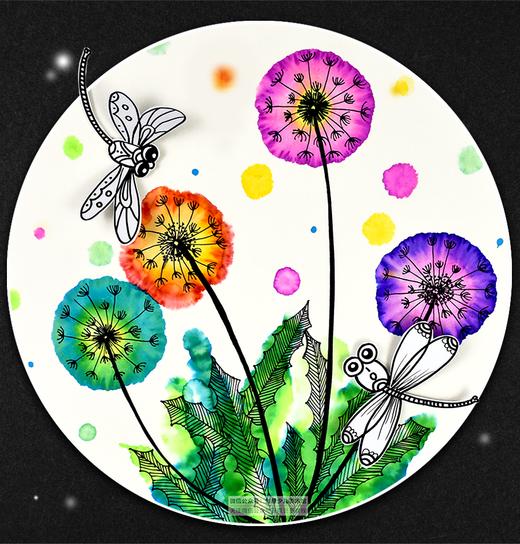 《植物中的旅行家蒲公英》低幼春天水彩笔晕染【自动发货：下单后，点击手机短信中收到的链接，即可获取文件下载的链接；如有任何问题，可添加客服微信hm33268获得帮助】
 商品图0