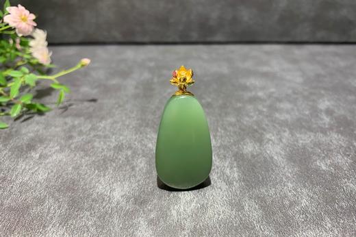 【御珠宫坊】金镶碧玉吊坠 商品图0