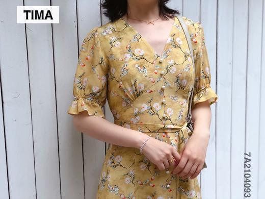 前一排扣木耳边装饰连衣裙 商品图3