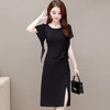WE- ZM-BON8825 连衣裙女中长款2021夏装新款修身大码气质优雅时尚短袖打底裙 商品缩略图0