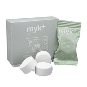 洣洣myk+进口微波炉清洁剂泡腾片专用去油污高温蒸汽去异味神器清洗剂 11gx4【洣洣】